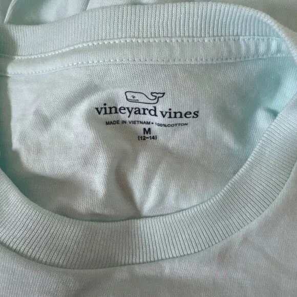 Kids Vineyard Vines pastel blue Hoppy Easter long-sleeve t-shirt Size M NWOT - Picture 5 of 6